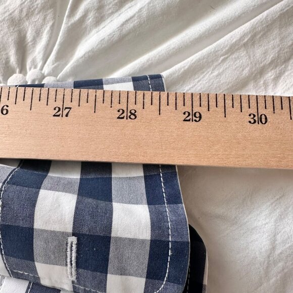 Abercrombie & Fitch Blue White Gingham Long Sleeve Muscle Fit Button-Up Shirt XL - Picture 11 of 11